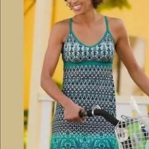 Athleta Green Paisley Shorebreak Bombay Fiji Swim Dress